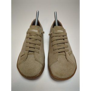 CAMPER Unisex Tan Suede Minimalist Sneakers 40